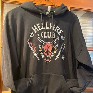 Netflix Jerzee Stranger Things Hellfire Club Black Hoodie XL